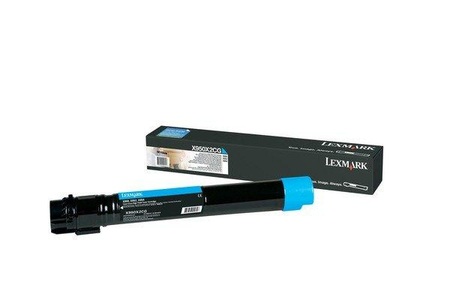 Lexmark, Original Tonerpatrone cyan Lexmark X950X2CG, LEXMARK Tonerkassette cyan 24.000 seiten passend für: X 950 DE;X 950 DHE;X 950 Series;X 952 DE;X 952 DHE;X 952 DTE;X 952 Series;X 954 DE;X 954 DHE;X 954 Series