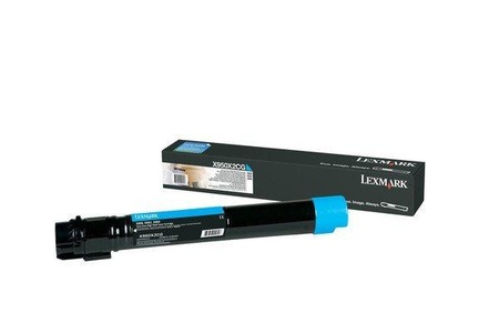 Lexmark, Original Tonerpatrone cyan Lexmark X950X2CG, LEXMARK Tonerkassette cyan 24.000 seiten passend für: X 950 DE;X 950 DHE;X 950 Series;X 952 DE;X 952 DHE;X 952 DTE;X 952 Series;X 954 DE;X 954 DHE;X 954 Series