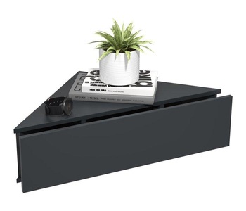 VCM, Holz Wandschublade Nachtschrank Wandboard Eckregal Schublade Konsole Nachttisch Usal S Holz Wandschublade Nachtschrank Wandboard Eckregal Schublade Konsole Nachttisch Usal S, VCM - Holz Wandschublade Nachtschrank Wandboard Eckregal Schublade Konsole Nachttisch Usal S, 60 cm, Anthrazit