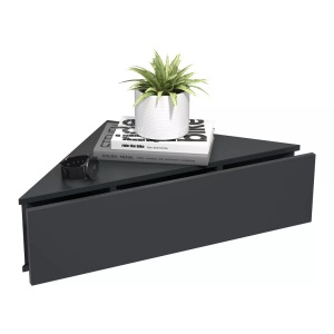 VCM, Holz Wandschublade Nachtschrank Wandboard Eckregal Schublade Konsole Nachttisch Usal S Holz Wandschublade Nachtschrank Wandboard Eckregal Schublade Konsole Nachttisch Usal S, VCM - Holz Wandschublade Nachtschrank Wandboard Eckregal Schublade Konsole Nachttisch Usal S, 60 cm, Anthrazit