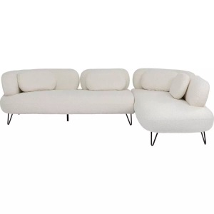 Kare Design, Ecksofa Peppo weiss, KARE Design - Ecksofa Peppo weiss, One Size