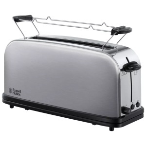 RUSSELL HOBBS, Russell Hobbs Adventure - Toaster (Edelstahl/Schwarz), Russell Hobbs Adventure 21396-56 Langschlitz Toaster silber