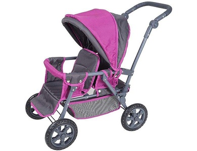 Knorrtoys, knorr® toys Zwillingspuppenwagen BigTwin - tec purple - lila, Knorrtoys® Puppenwagen »Big«