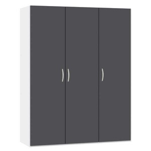 mutoni, Drehtürenschrank Anthrazit matt Cremeweiss 152.2 x 195 Drehtürenschrank Anthrazit matt Cremeweiss 152.2 x 195, 