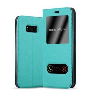 Cadorabo, Hülle für Samsung Galaxy S8 PLUS Magnetverschluss, 2 Sichtfenstern, 