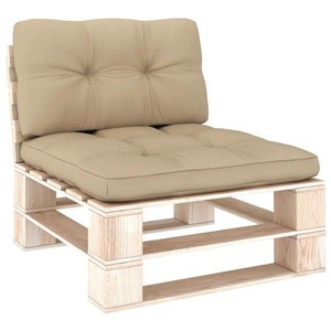 vidaXL, vidaXL Palettensofa-Kissen 2 Stk. Beige, 