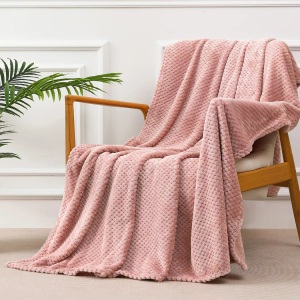 Alopini, Alopini - Kuscheldecke Superweiche und warme Fleecedecke für Sofa, Couch Bett mit Waffelmuster, kuschelige & gemütliche Decke, One Size, Pink