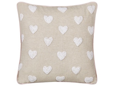 Beliani, Dekokissen Aus Baumwolle Modern Gazania Unisex Light Beige S/M, Beliani - Dekokissen aus Baumwolle Retro GAZANIA, S/M, Perle