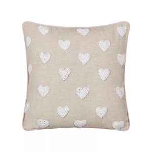 Beliani, Dekokissen Aus Baumwolle Modern Gazania Unisex Light Beige S/M, Beliani - Dekokissen aus Baumwolle Retro GAZANIA, S/M, Perle