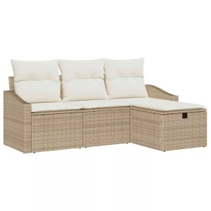 vidaXL, VidaXL - Outdoor-sofa poly-rattan, One Size, Beige