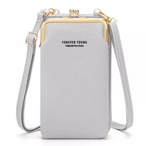 Avizar, Kunstledertasche mit Schulterriemen, Avizar - Kunstledertasche mit Schulterriemen, Grau