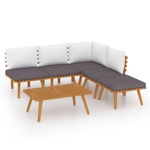 vidaXL, vidaXL 6-tlg. Garten-Lounge-Set mit Kissen Massivholz Akazie, vidaXL 6-tlg. Garten-Lounge-Set mit Kissen Massivholz Akazie