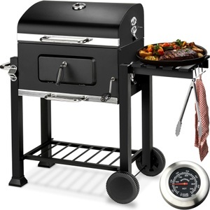 TecTake, Holzkohlegrill höhenverstellbar Holzkohlegrill höhenverstellbar, Tectake - Holzkohlegrill höhenverstellbar, 100cm, Schwarz