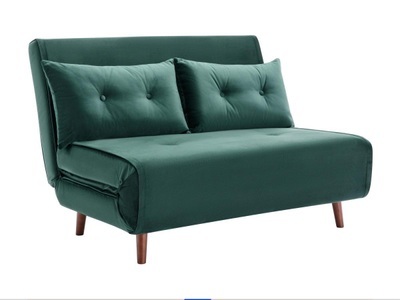Vente-unique, Sofa 2-Sitzer mit Schlaffunktion - Samt - Tannen - URIBIA Sofa 2-Sitzer mit Schlaffunktion - Samt - Tannen - URIBIA, Vente-unique - Sofa 2-Sitzer mit Schlaffunktion - Samt - Tannengrün - URIBIA, One Size