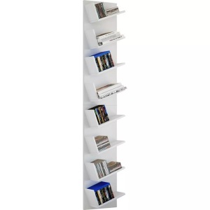 VCM, Holz Wandregal Hängeregal Regal Bücherregal Wandboard Deko Board Lansi Maxi Holz Wandregal Hängeregal Regal Bücherregal Wandboard Deko Board Lansi Maxi, VCM - Holzregal hängend | platzsparendes Regal Maße: H. 180 x B. 33 T. 16 cm Elegantes Aufbewahrungsregal Bücherregal Wandboard -, One Size, Weiss