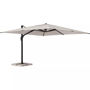mutoni lifestyle, Ampelschirm Aries anthrazit-natur 400x400, Ampelschirm Aries anthrazit-natur 400x400