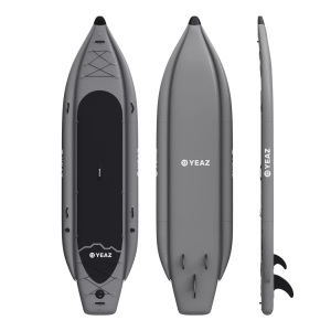 Yeaz, Yeaz - Multifunktions-SUP KAINUI SUP, Kajak aufblasbar inkl. Paddel, Tragetasche + Pumpe - Grau, YEAZ - KAINUI Multifunktions SUP aufblasbar, grau, inkl. Paddel, Tragetasche + Pumpe, One Size, Grau