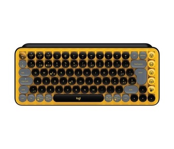 Logitech, LOGITECH Pop - Tastatur (Blast), Logitech - POP Keys Wireless Mechanical Keyboard With Emoji Keys Tastatur RF Wireless + Bluetooth QWERTZ Schweiz Schwarz, Grau, Gelb, Gelb Bunt