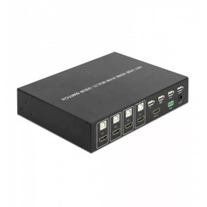 Delock, KVM 4in1 Multiview Switch 4x HDMI USB 2.0, KVM-Switch, Delock KVM Switch 4 in 1 Multiview Switch 4 Port