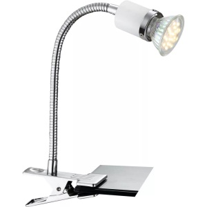 Globo, GLOBO FINA Klemmstrahler, 1xGU10 LED - Leuchte GLOBO 57996-1K Modern Chrom GU10 LED,, Klemmstrahler Fina