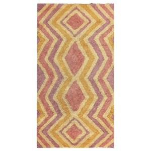 Beliani, Teppich aus Baumwolle Retro CANAKKALE Teppich aus Baumwolle Retro CANAKKALE, Beliani - Teppich aus Baumwolle Retro CANAKKALE, 80X150CM, Gelb Orangé