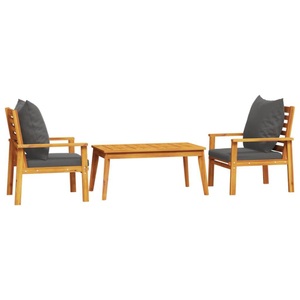 vidaXL, vidaXL 3-tlg. Garten-Lounge-Set mit Kissen Massivholz Akazie