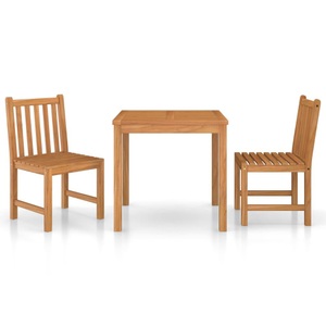 vidaXL, vidaXL 3-tlg. Garten-Essgruppe Teak Massivholz, vidaXL 3-tlg. Garten-Essgruppe Massivholz Teak