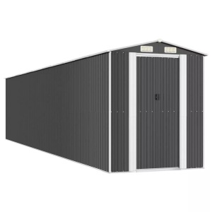 vidaXL, vidaXL Geräteschuppen Anthrazit 192x938x223 cm Verzinkter Stahl, vidaXL Geräteschuppen Anthrazit 192x938x223 cm Verzinkter Stahl
