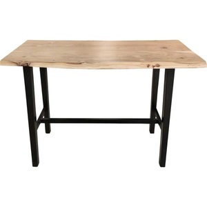 mutoni living, Stehtisch Massivholz Akazie Stahl 124x51, Stehtisch Unikat Akazie 124x51x112
