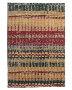 Beliani, Beliani Teppich bunt 140 x 200 cm Kurzflor MARMARIS, Beliani - Teppich aus Polyester Boho MARMARIS, 140 cm, Grün Bedruckt