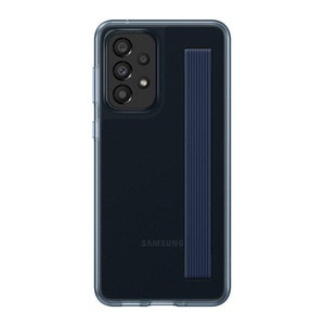 Samsung, Samsung - Galaxy A33 5G Hybrid Hardcase Slim Strap Cover Hülle + 2 Riemen (EF-XA336CBEGWW) - Grau / Transparent, 