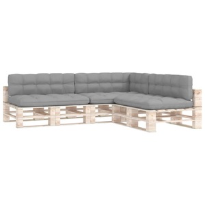 vidaXL, vidaXL Palettensofa-Auflagen 7 Stk. Grau, vidaXL Palettensofa-Auflagen 7 Stk. Grau