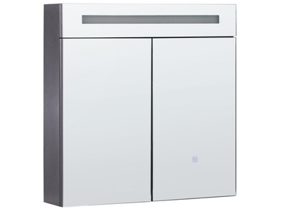 Beliani, Badezimmerschrank aus Sperrholz Modern JARAMILLO Badezimmerschrank aus Sperrholz Modern JARAMILLO, Beliani - Bad-Spiegelschrank aus Sperrholz Modern JARAMILLO, One Size, Schwarz