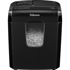 Fellowes, Fellowes 6C - Aktenvernichter (Schwarz), Fellowes Aktenvernichter Powershred 6C Partikelschnitt Sicherheitsstufe P-4 6 Blatt
