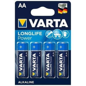 Varta, Varta AA Mignon Alk/man 1.5V 4Pcs - Batterien (Blau/Silber), Varta Batterie Longlife Power AA 4 St?ck