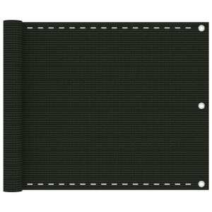 vidaXL, vidaXL Balkon Sichtschutz Dunkelgrün 75x600 cm HDPE, vidaXL Balkon Sichtschutz Dunkelgrün 75x600 cm HDPE