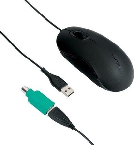 Targus, Targus AMU30EUZ - Optische USB-Maus mit PS/2 Adapter, 
