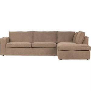 mutoni living, Ecksofa Freddie rechts hellbraun, Ecksofa Freddie rechts hellbraun