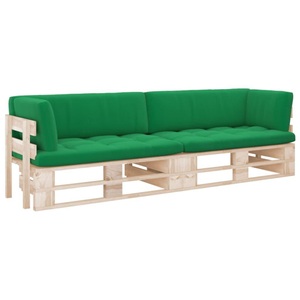 vidaXL, vidaXL 2-Sitzer-Palettensofa mit Kissen Imprägniertes Kiefernholz, vidaXL 2-Sitzer-Palettensofa mit Kissen Imprägniertes Kiefernholz
