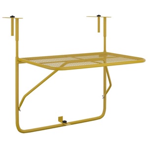 vidaXL, vidaXL Balkontisch Golden 60x40 cm Stahl