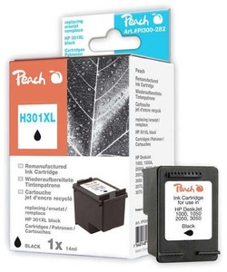 Peach, Peach Druckkopf schwarz kompatibel zu HP No. 301XL, CH563EE, Peach HP 301 XLbk Druckkopf XL bk ersetzt HP No. 301XL bk, CH563EE für z.B. HP DeskJet 2540, HP Envy 4500 e-All-in-One, HP Envy 5534 e-All-in-One