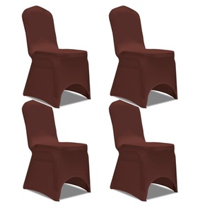 vidaXL, vidaXL Stretch Stuhlbezug 4 Stück Braun, vidaXL Stretch Stuhlbezug 4 Stück Braun
