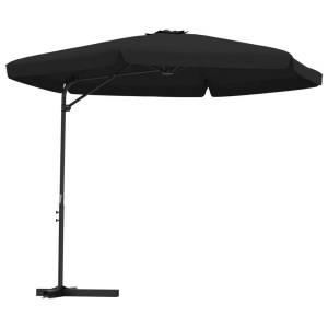 Diverse Hardware, Sonnenschirm mit Stahlmast 300 cm Schwarz, vidaXL Sonnenschirm mit Stahl-Mast 300 cm Schwarz
