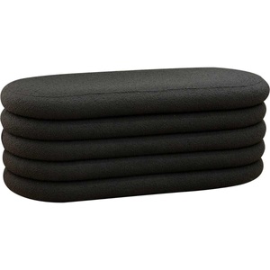 mutoni casual, Hocker Blestox Bouclé Stoff anthrazit 108, SalesFever Polsterhocker, mit Stauraumfunktion