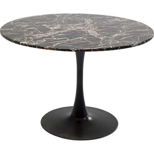 Kare Design, Tisch Schickeria Marmoroptik schwarz rund 110, Tisch Schickeria Marmoroptik schwarz rund 110