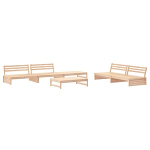 vidaXL, vidaXL 6-tlg. Garten-Lounge-Set Massivholz Kiefer, VidaXL - Garten lounge set kiefernholz, One Size, Braun