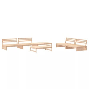 vidaXL, vidaXL 6-tlg. Garten-Lounge-Set Massivholz Kiefer, VidaXL - Garten lounge set kiefernholz, One Size, Braun