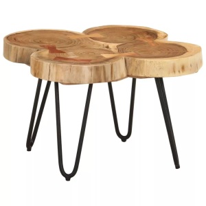 vidaXL, vidaXL Couchtisch 36 cm 4 Stämme Massivholz Akazie, vidaXL Couchtisch 36 cm 4 Stämme Massivholz Akazie