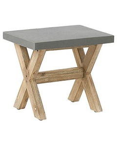 Beliani, Beliani OLBIA Gartenstuhl, Beliani - Garten-Hocker aus Faserzement Industriell OLBIA, One Size, Taubengrau
