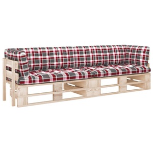 vidaXL, vidaXL 2-Sitzer-Palettensofa mit Kissen Imprägniertes Kiefernholz, vidaXL 2-Sitzer-Palettensofa mit Kissen Imprägniertes Kiefernholz